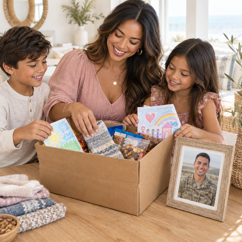 Military family care-package cover