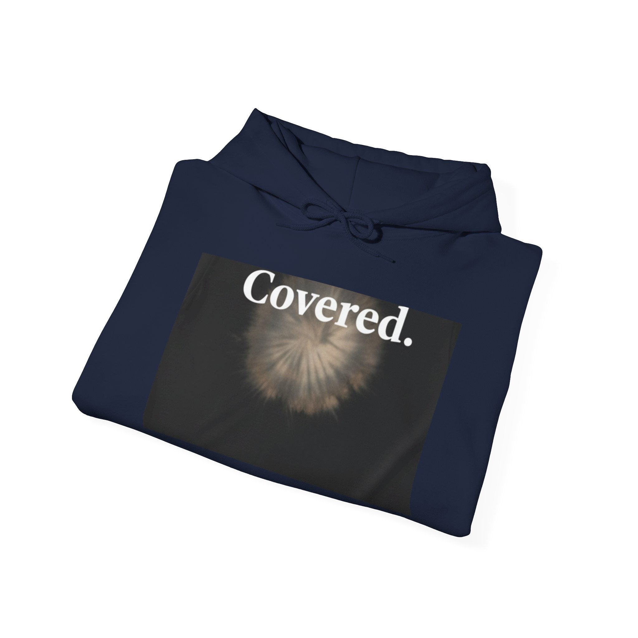Covered. Hoodie — Minimal Floral Spiritual Hooded Sweatshirt