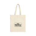 Proverbs 31 Type of Girl Cotton Canvas Tote Bag — Christian Inspirational Grocery & Church Book Bag