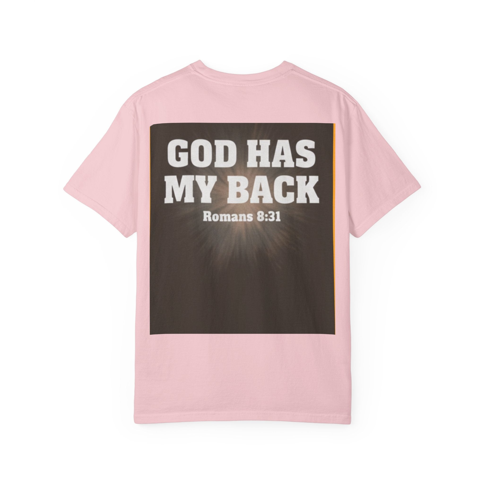 Covered. T‑Shirt — "God Has My Back" Christian Faith Tee (Romans 8:31)