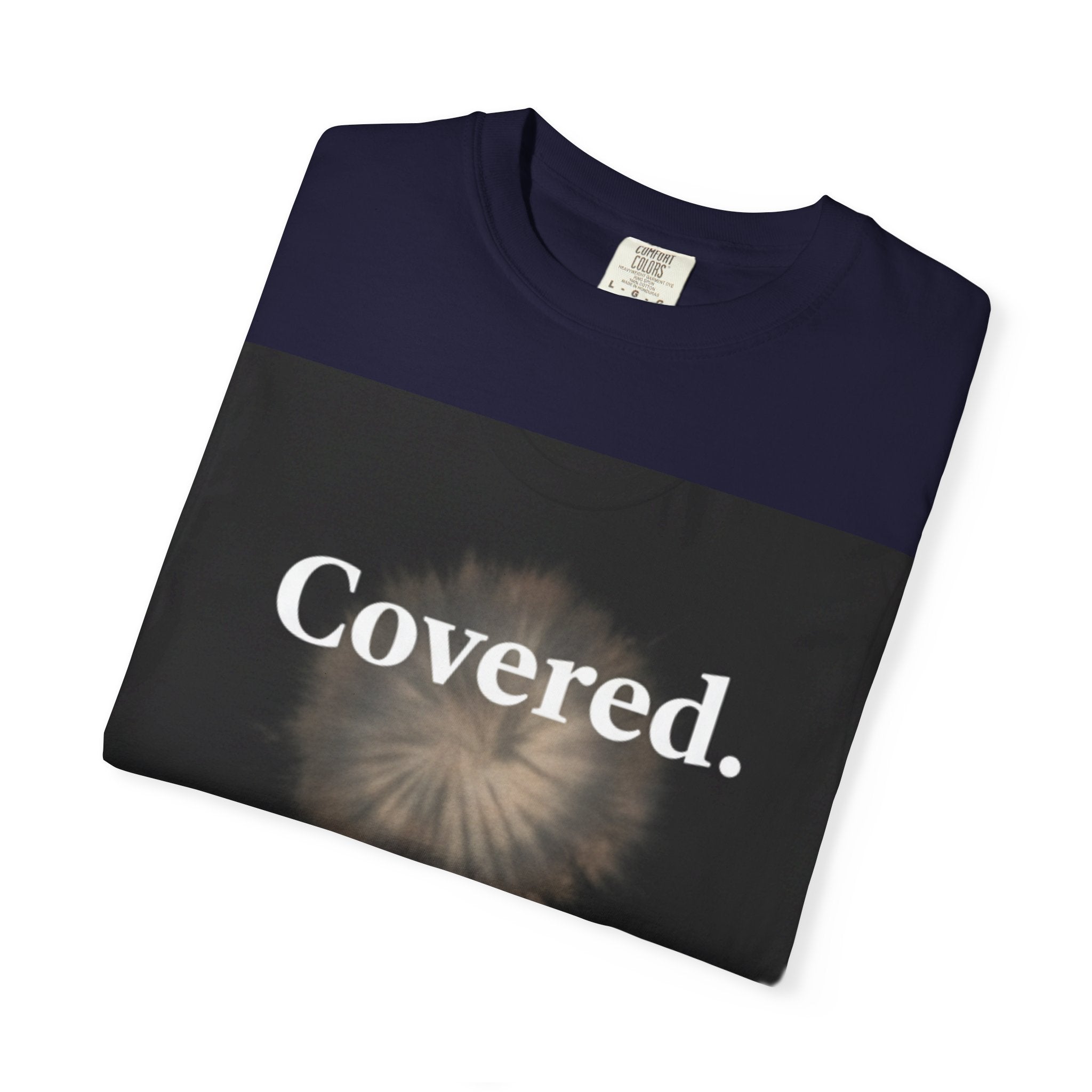Covered. T‑Shirt — "God Has My Back" Christian Faith Tee (Romans 8:31)