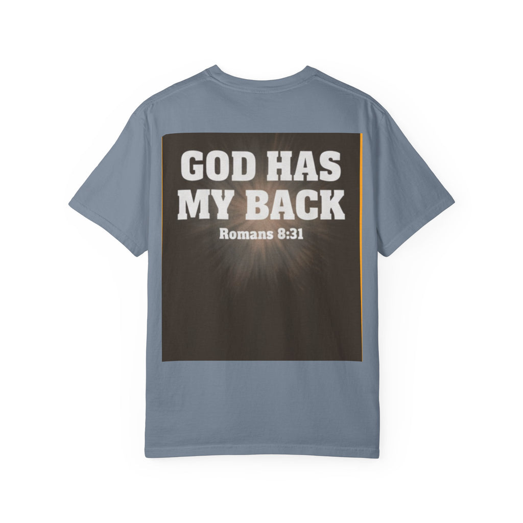 Covered. T‑Shirt — "God Has My Back" Christian Faith Tee (Romans 8:31)
