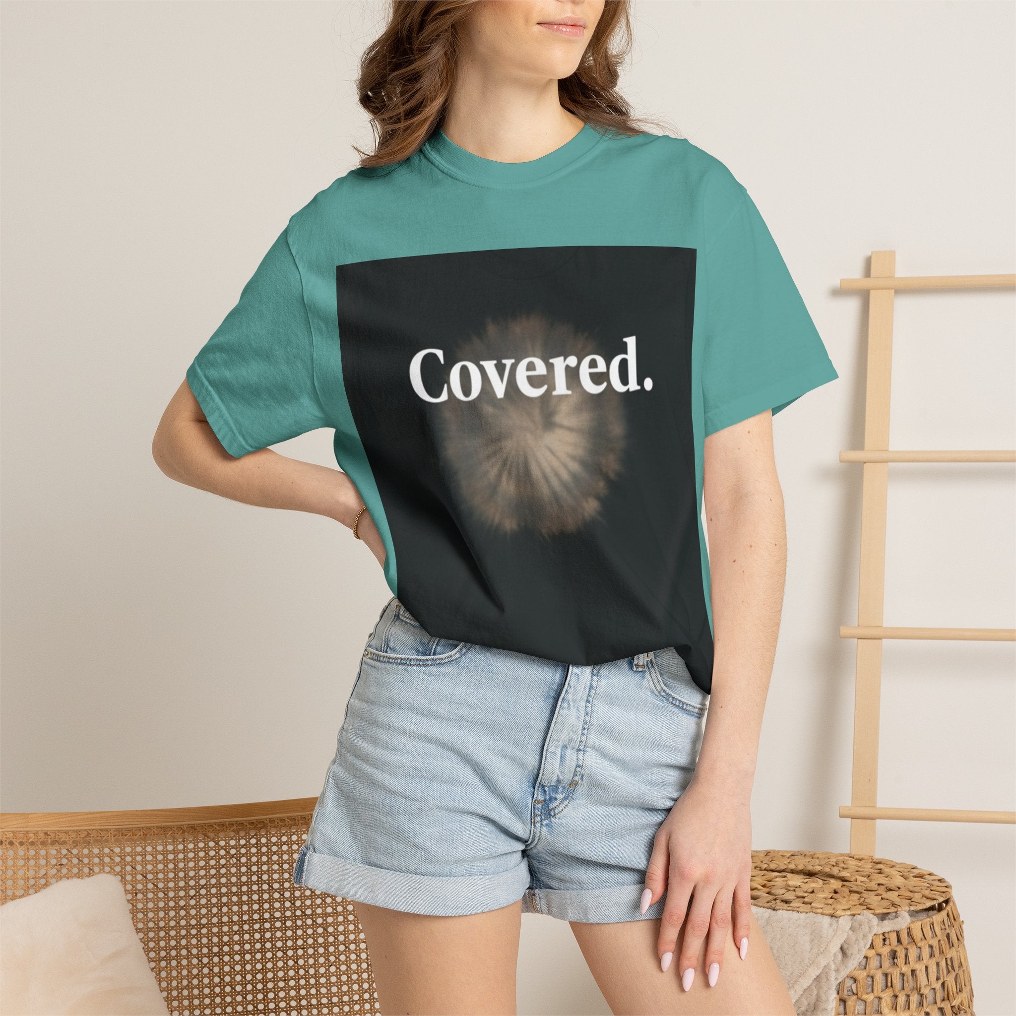 Covered. T‑Shirt — "God Has My Back" Christian Faith Tee (Romans 8:31)