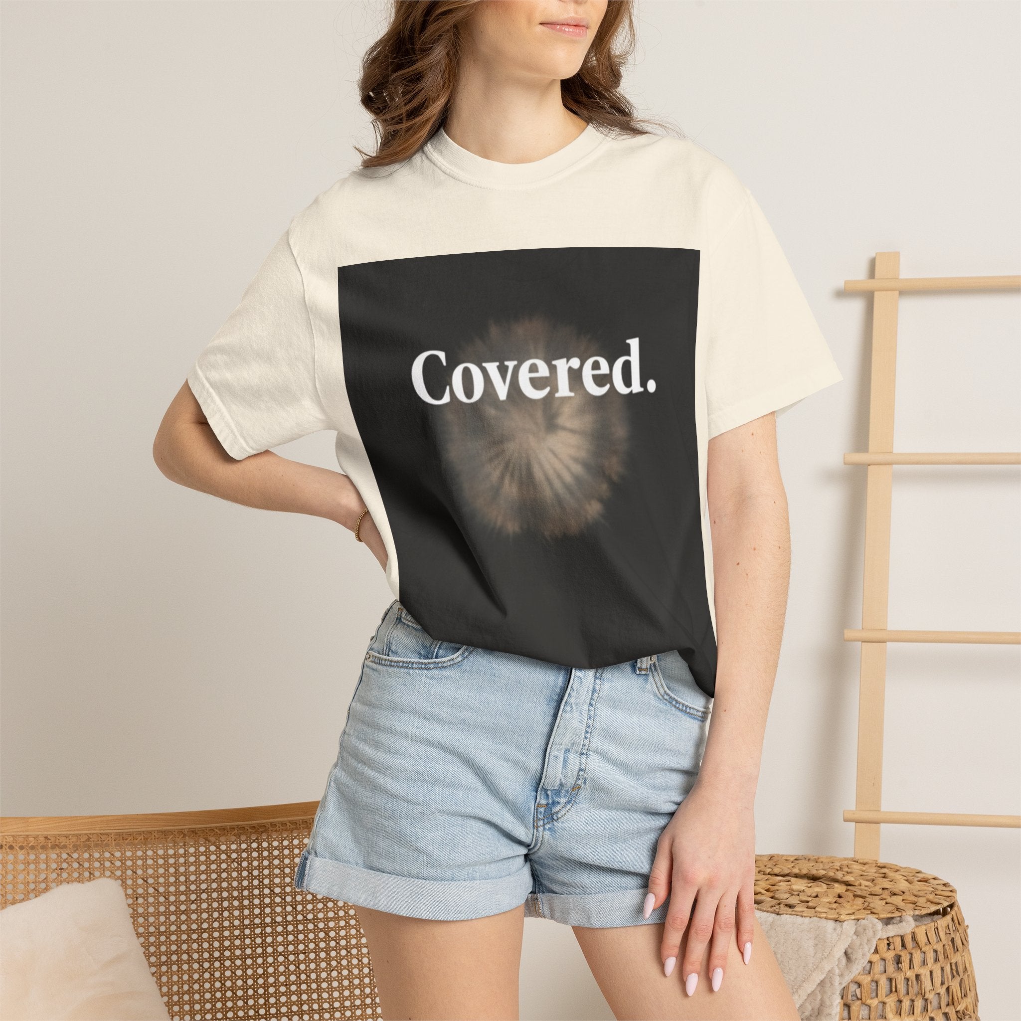 Covered. T‑Shirt — "God Has My Back" Christian Faith Tee (Romans 8:31)