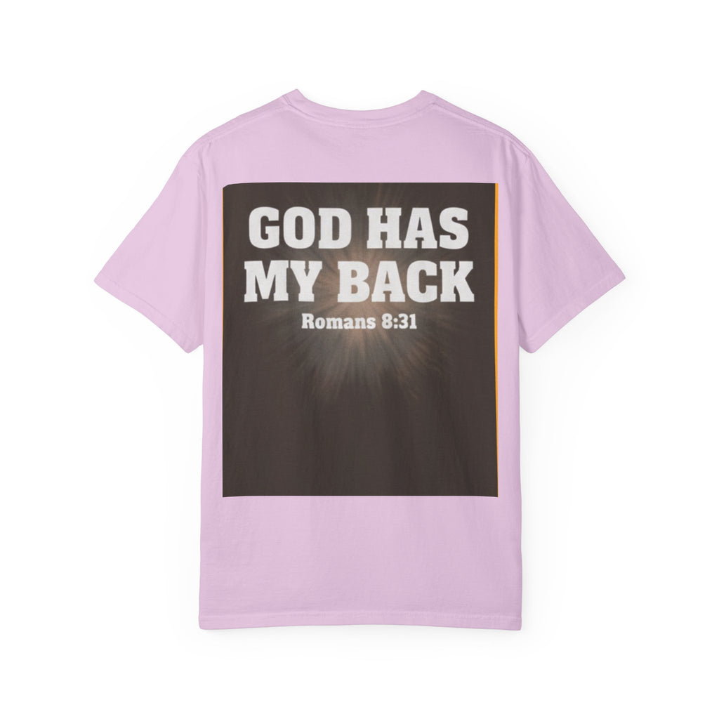 Covered. T‑Shirt — "God Has My Back" Christian Faith Tee (Romans 8:31)