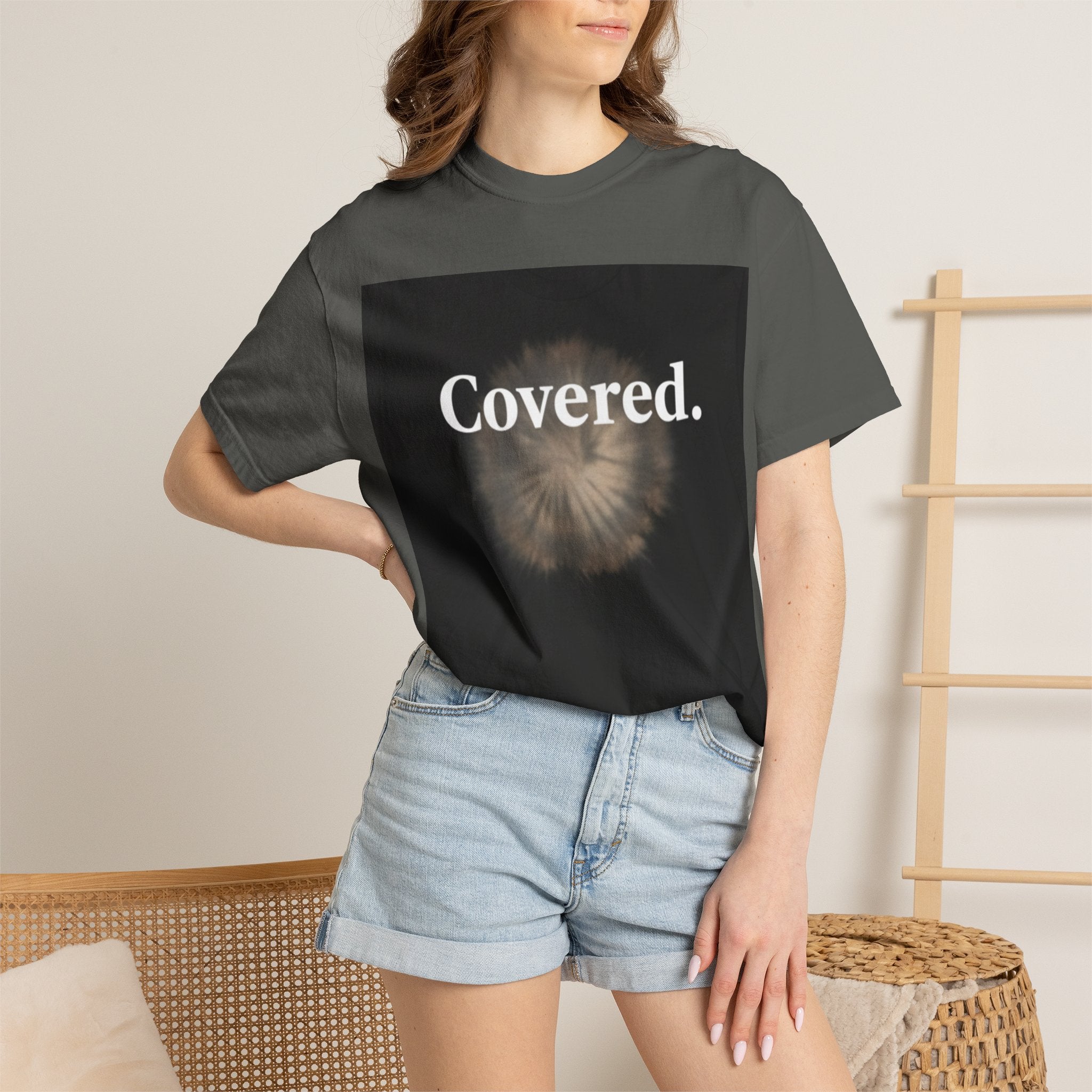 Covered. T‑Shirt — "God Has My Back" Christian Faith Tee (Romans 8:31)