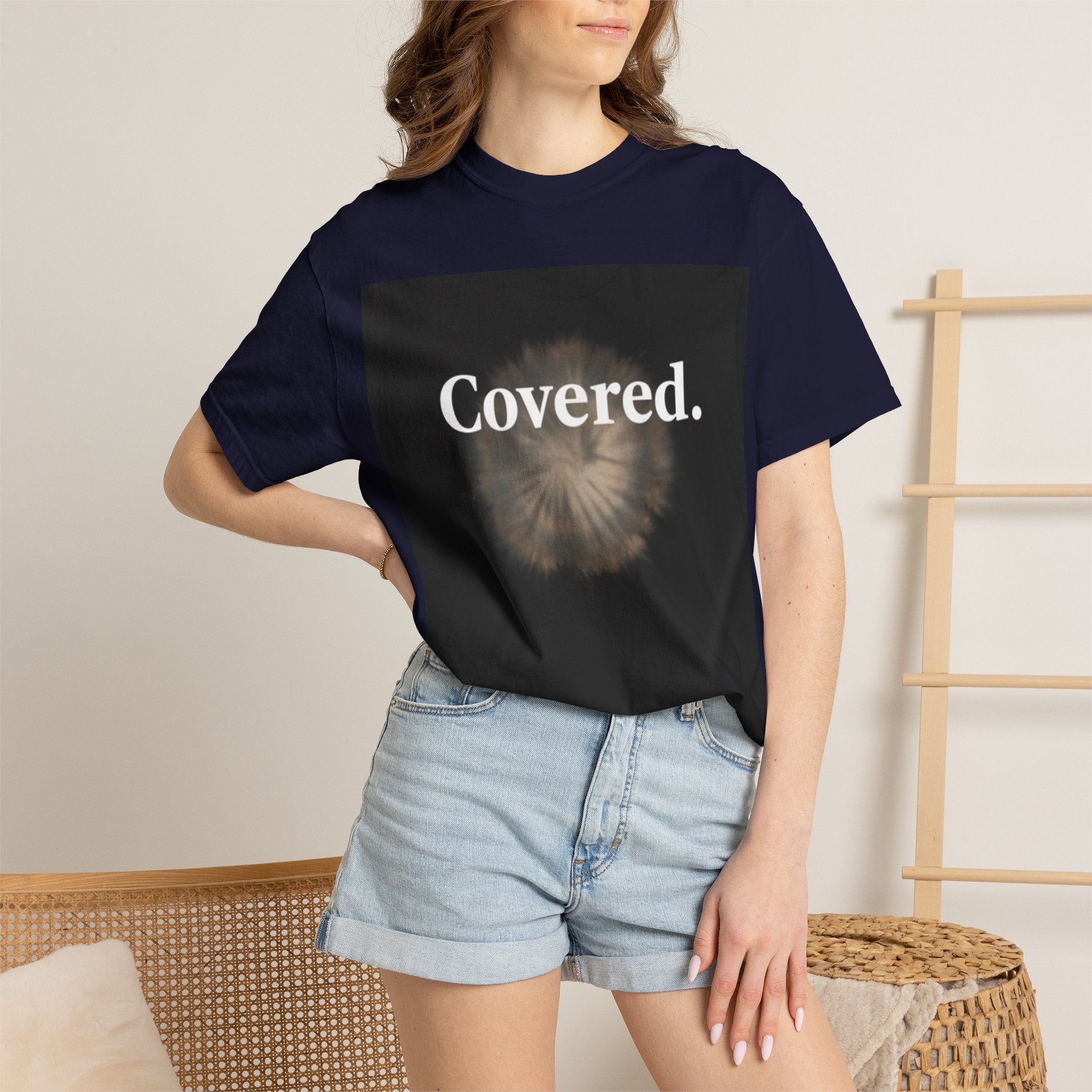 Covered. T‑Shirt — "God Has My Back" Christian Faith Tee (Romans 8:31)