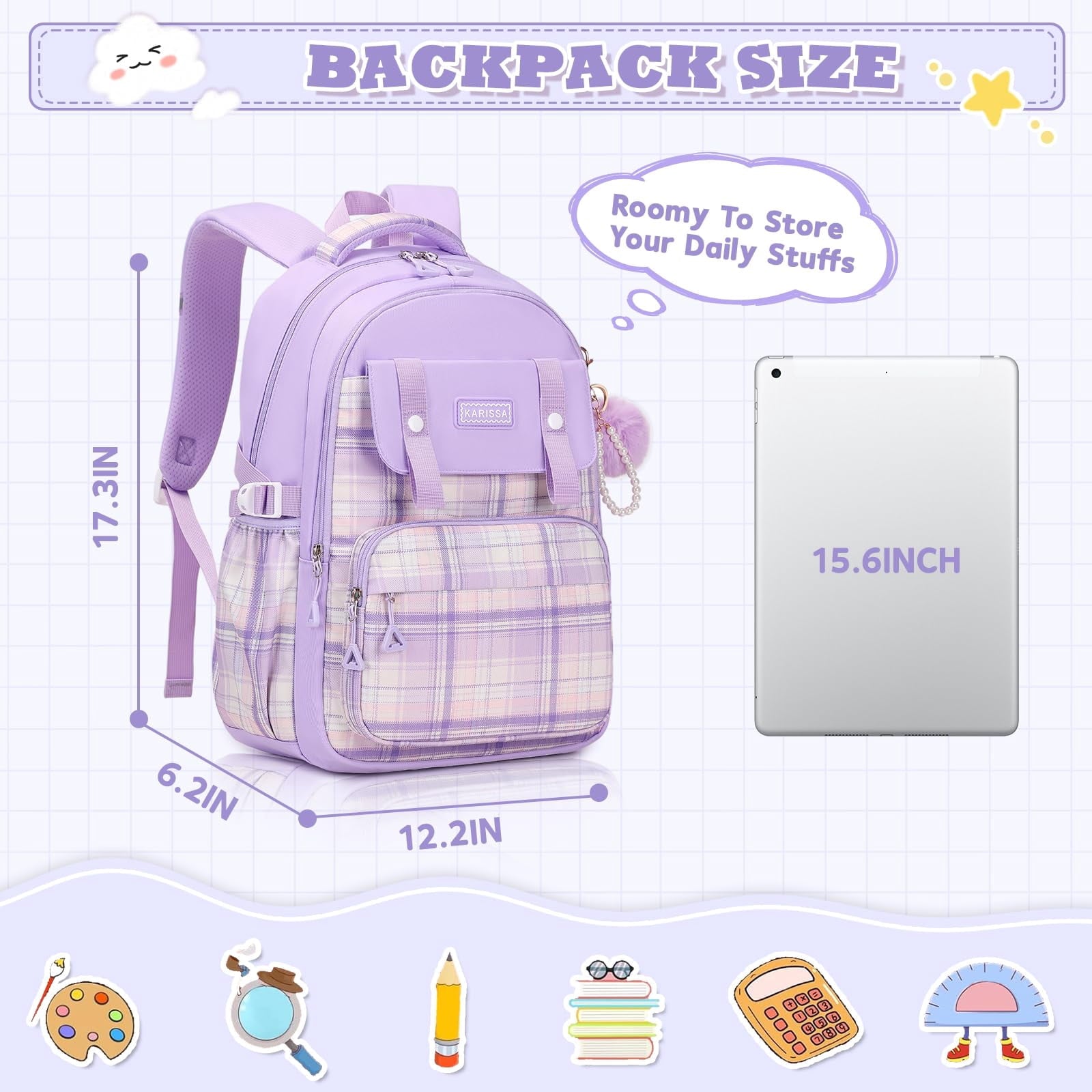 Soda Candy Girls Backpack Ideal Elementary Middle School Backpacks for
