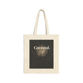 Covered. Cotton Canvas Tote Bag — Minimalist Floral Print Grocery & Everyday Shopper