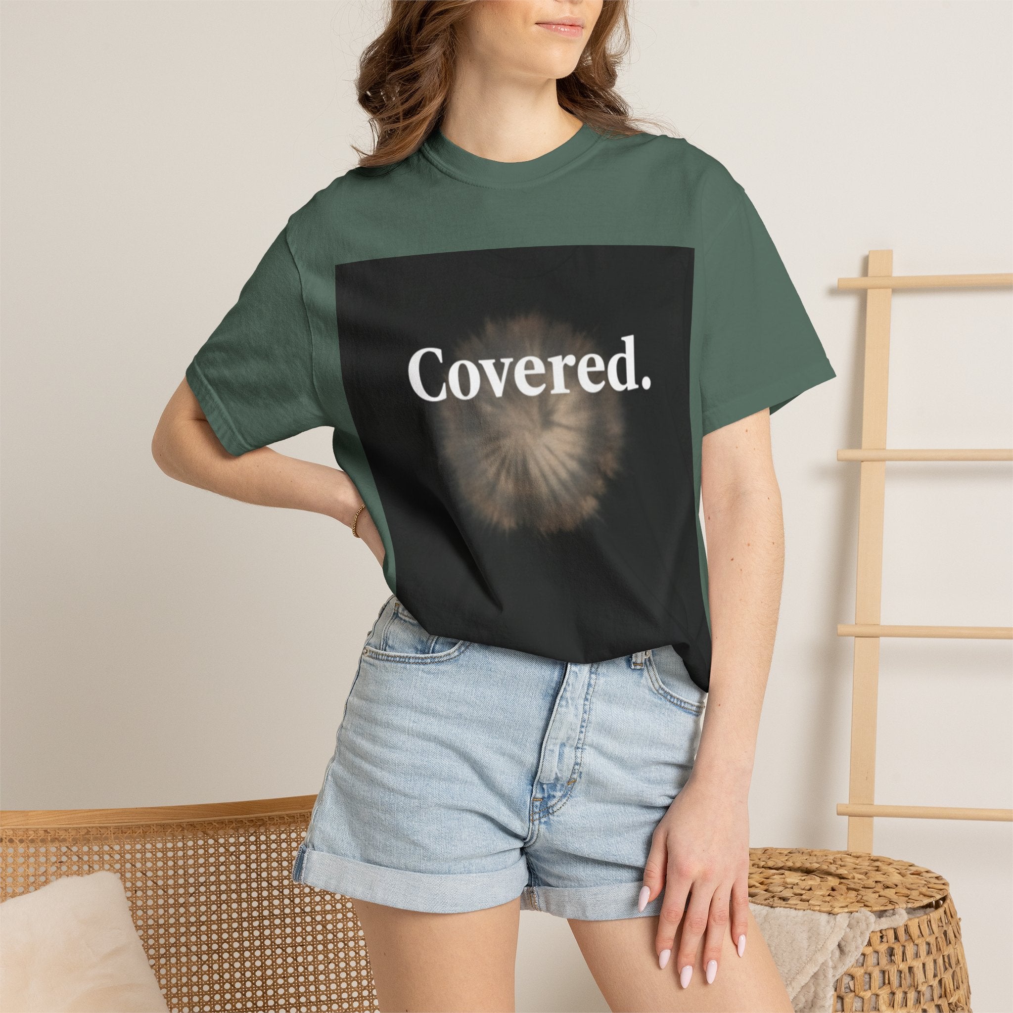 Covered. T‑Shirt — "God Has My Back" Christian Faith Tee (Romans 8:31)