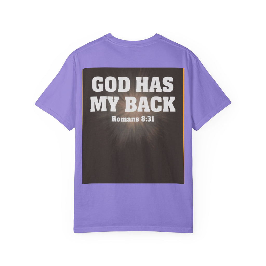 Covered. T‑Shirt — "God Has My Back" Christian Faith Tee (Romans 8:31)