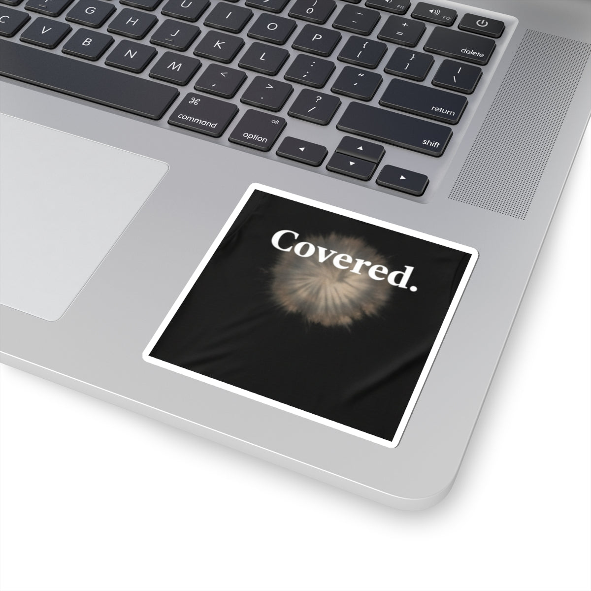 Covered. Floral Dandelion Kiss-Cut Sticker — Inspirational Weathered Aesthetic Decal