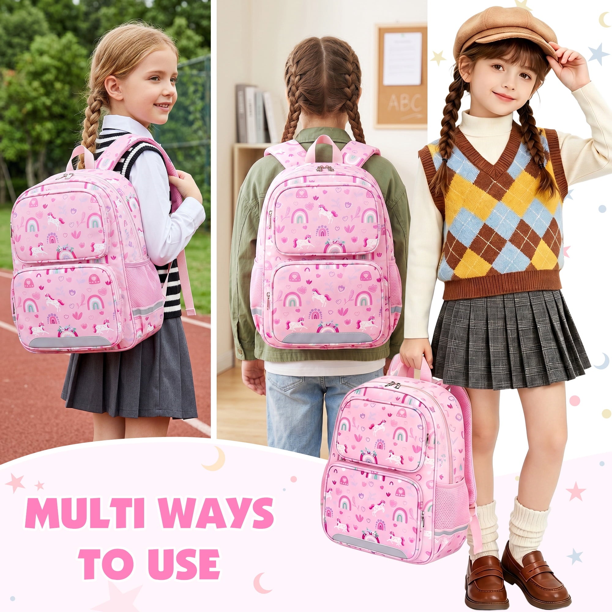 DAKIMOE Toddler Backpack for Girls Boys Kids Backpacks Cute Kindergart