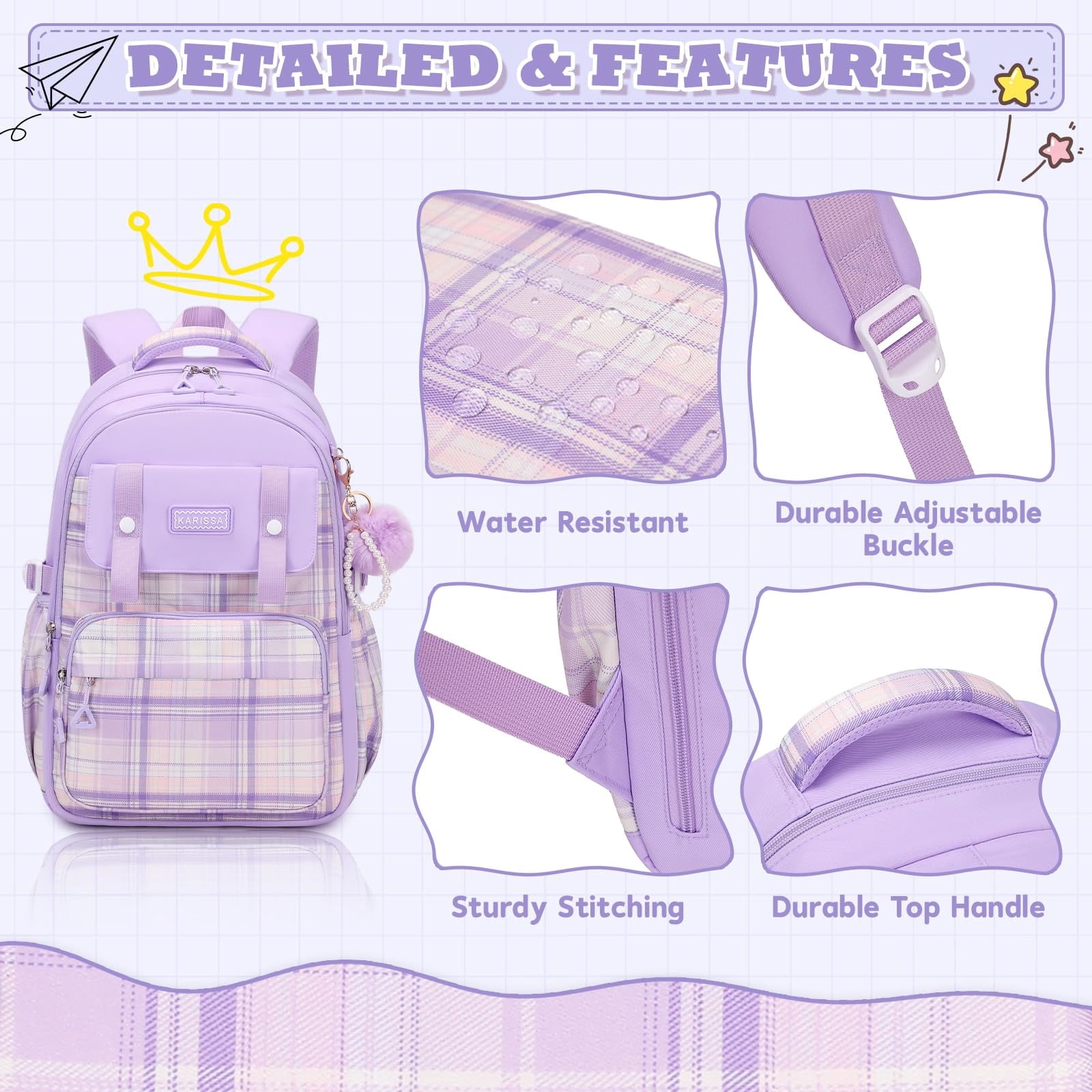 Soda Candy Girls Backpack Ideal Elementary Middle School Backpacks for