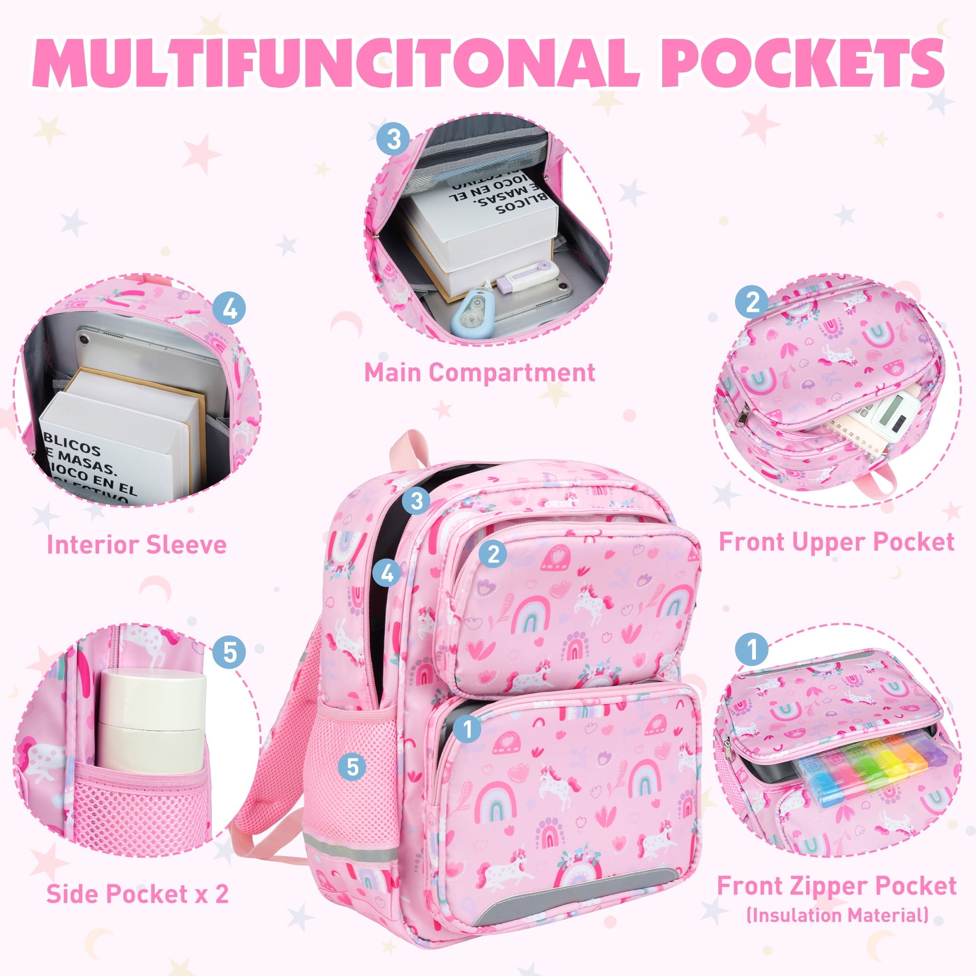 DAKIMOE Toddler Backpack for Girls Boys Kids Backpacks Cute Kindergart