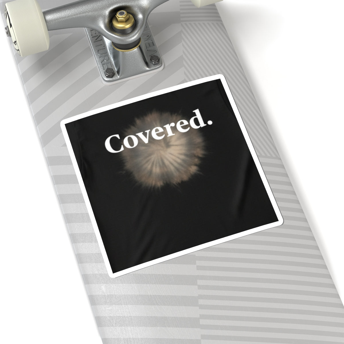 Covered. Floral Dandelion Kiss-Cut Sticker — Inspirational Weathered Aesthetic Decal