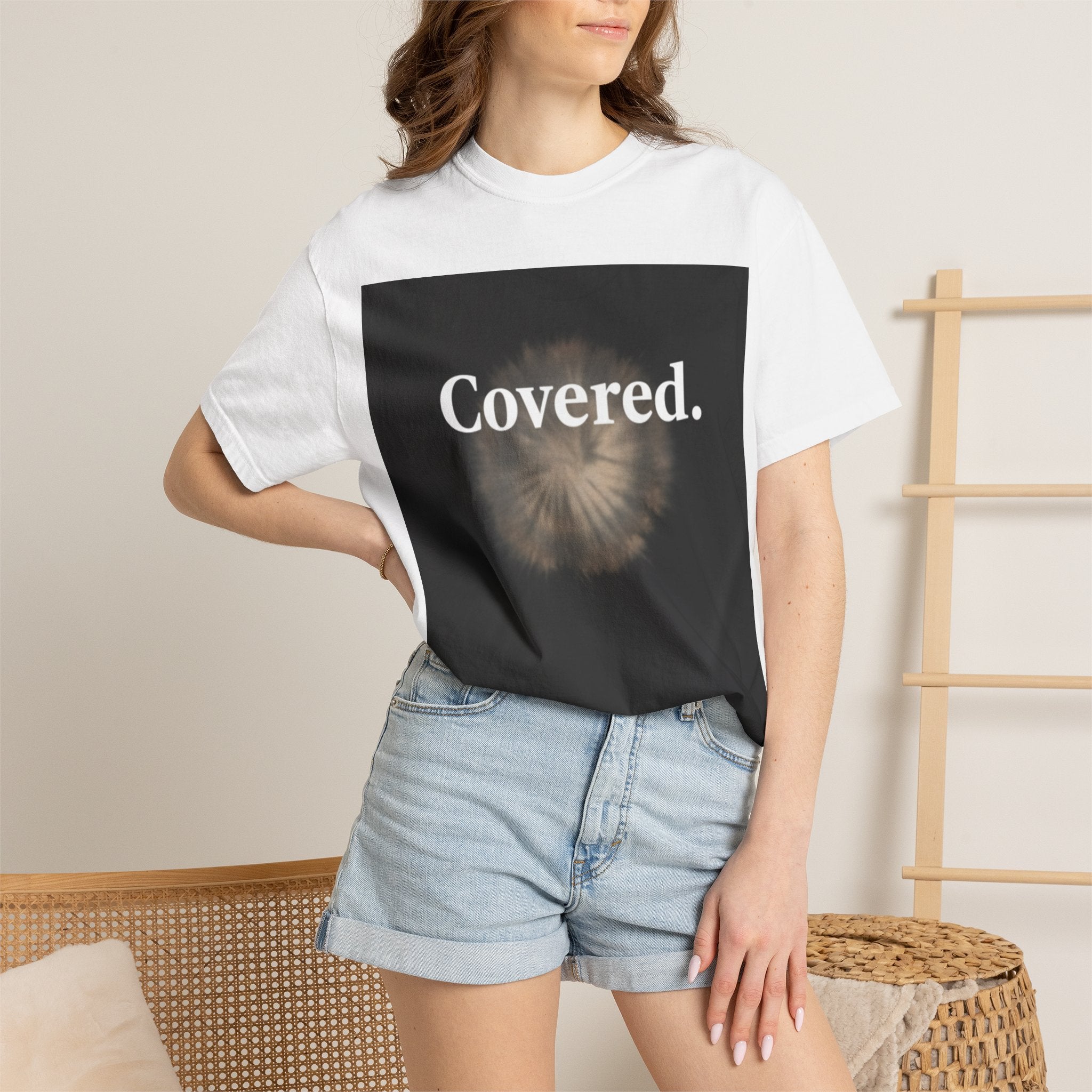 Covered. T‑Shirt — "God Has My Back" Christian Faith Tee (Romans 8:31)