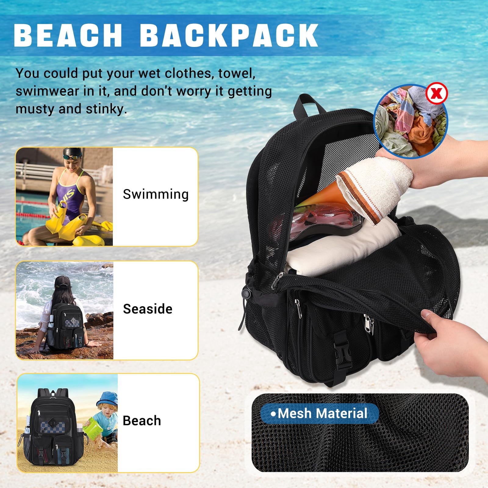 Soda Candy Mesh Backpacks for School Heavy Duty See Through Net Bookba