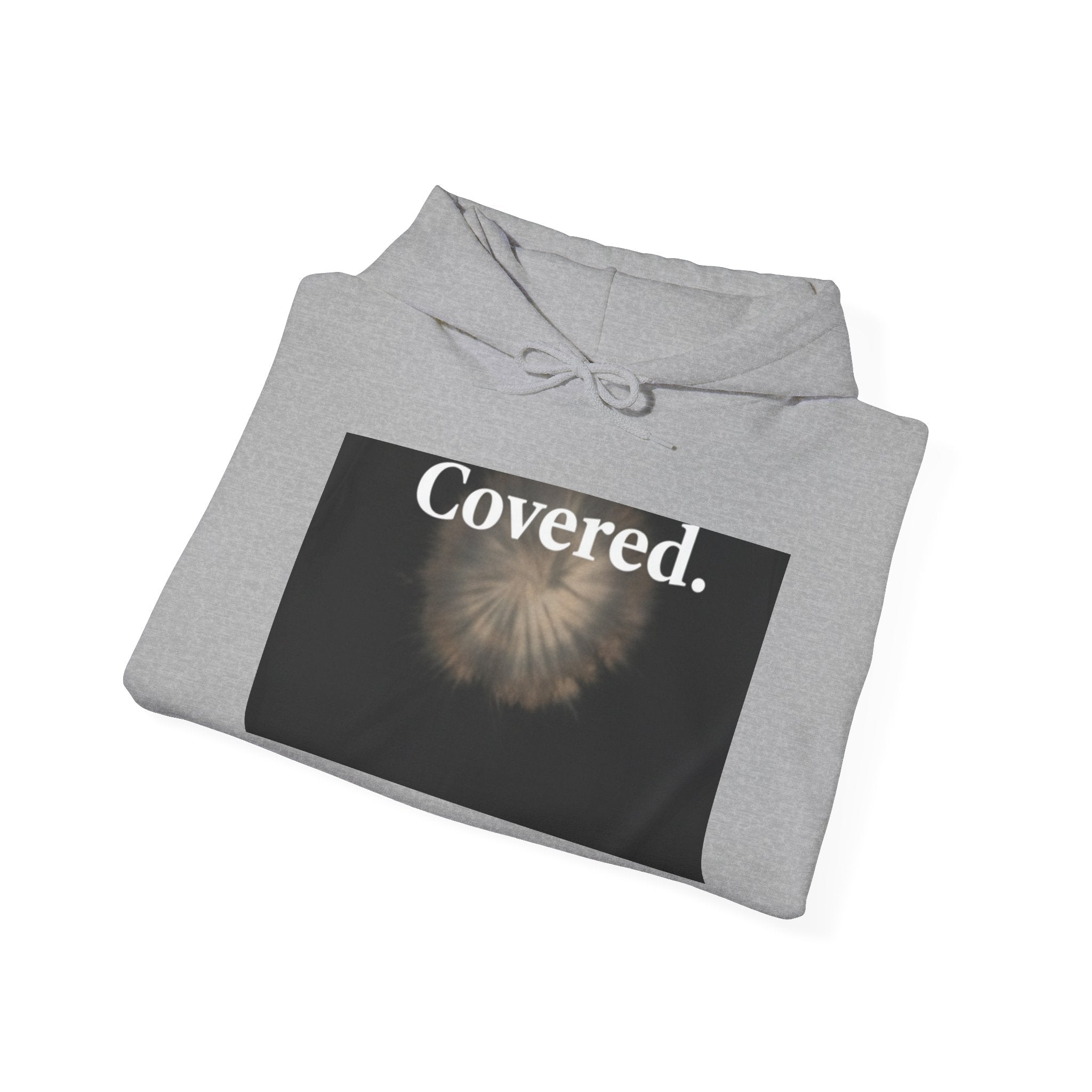 Covered. Hoodie — Minimal Floral Spiritual Hooded Sweatshirt