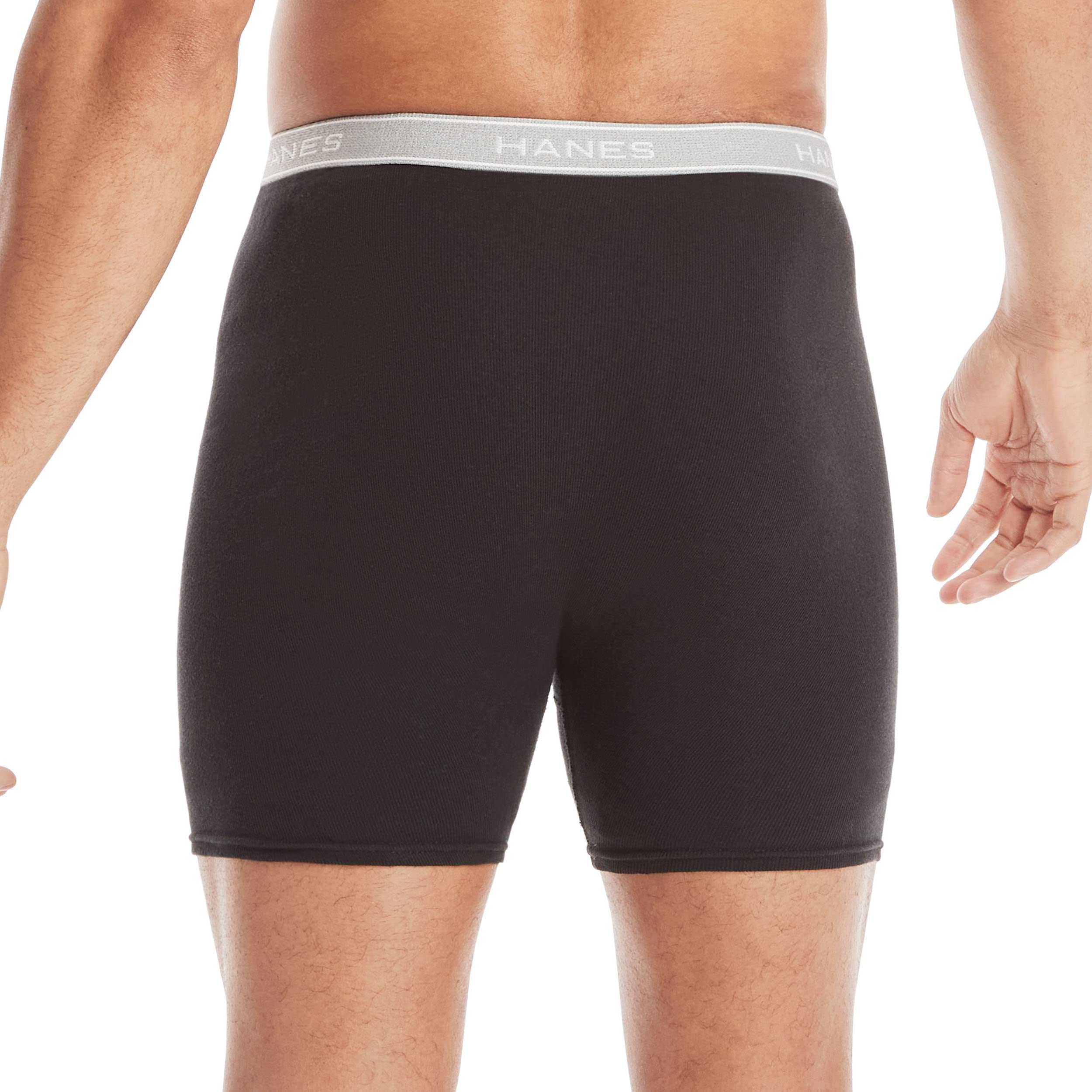 Hanes mens Underwear Boxer Briefs Pack, Cool & Breathable Cotton Moisture-wicking Underwear for Men, No Ride Up
