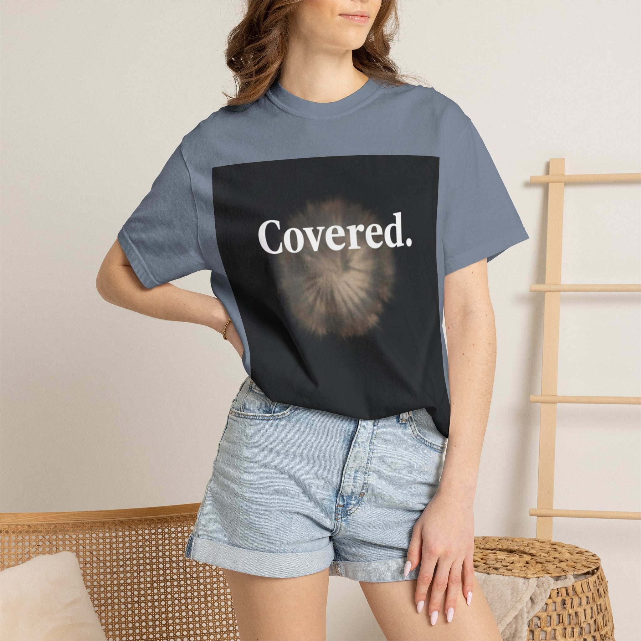 Covered. T‑Shirt — "God Has My Back" Christian Faith Tee (Romans 8:31)