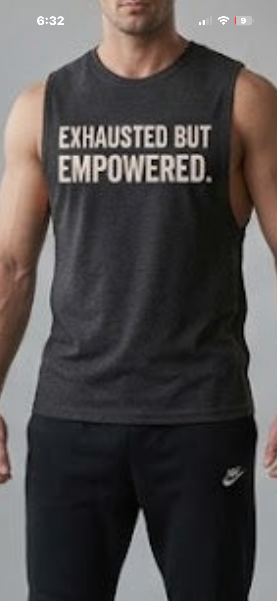 Exhausted But Empowered Muscle shirt for men