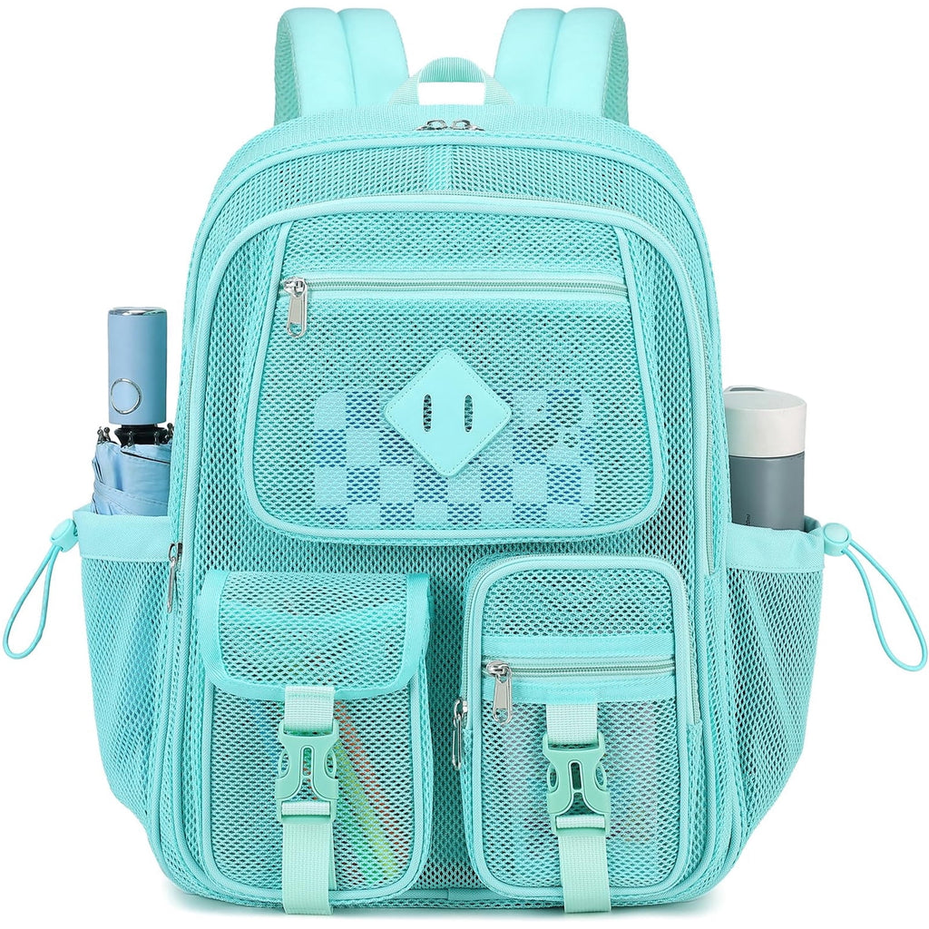Soda Candy Mesh Backpacks for School Heavy Duty See Through Net Bookba