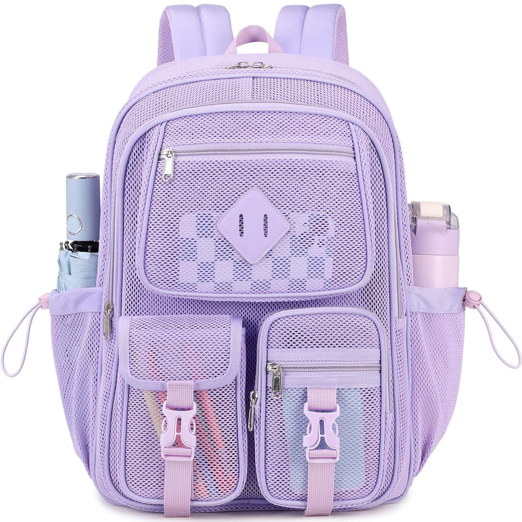 Soda Candy Mesh Backpacks for School Heavy Duty See Through Net Bookba