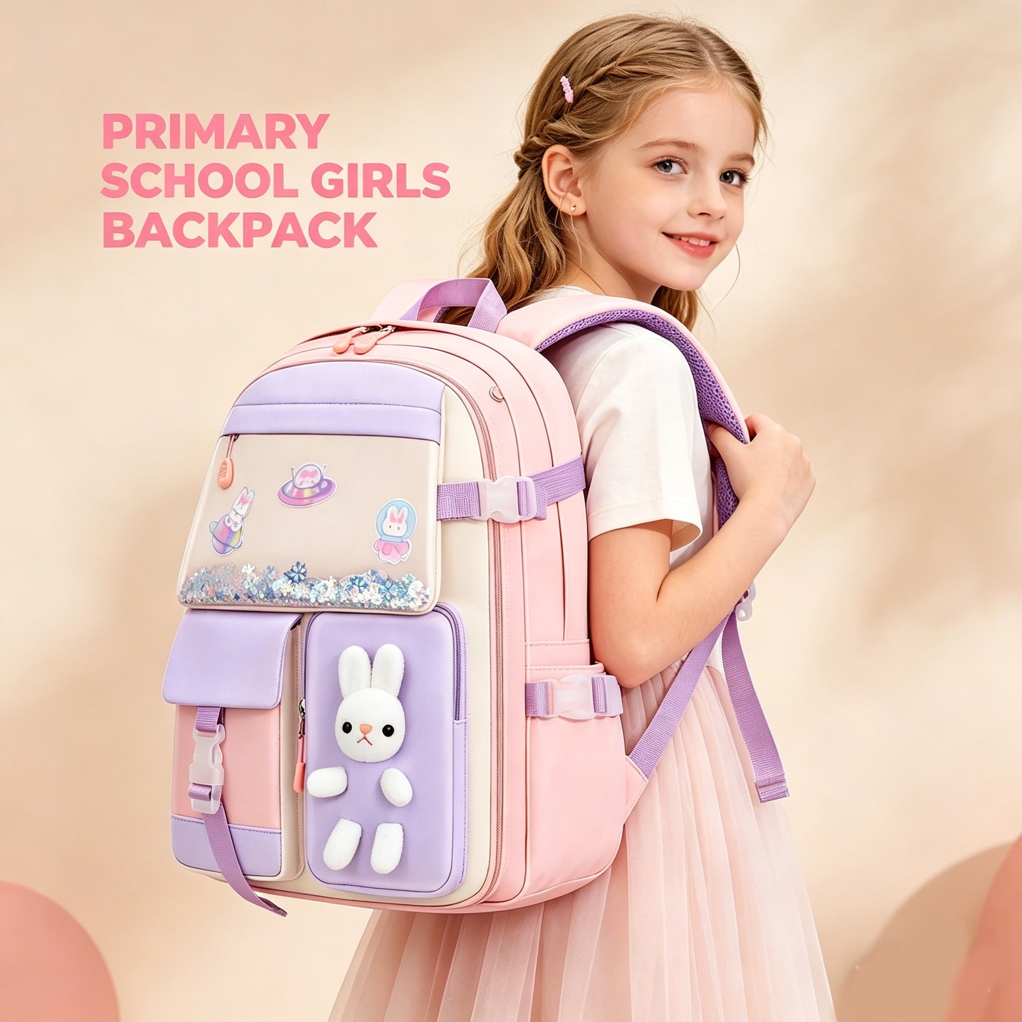 Lvelia School Backpacks for Girls, Large Capacity Fashion School Bag f