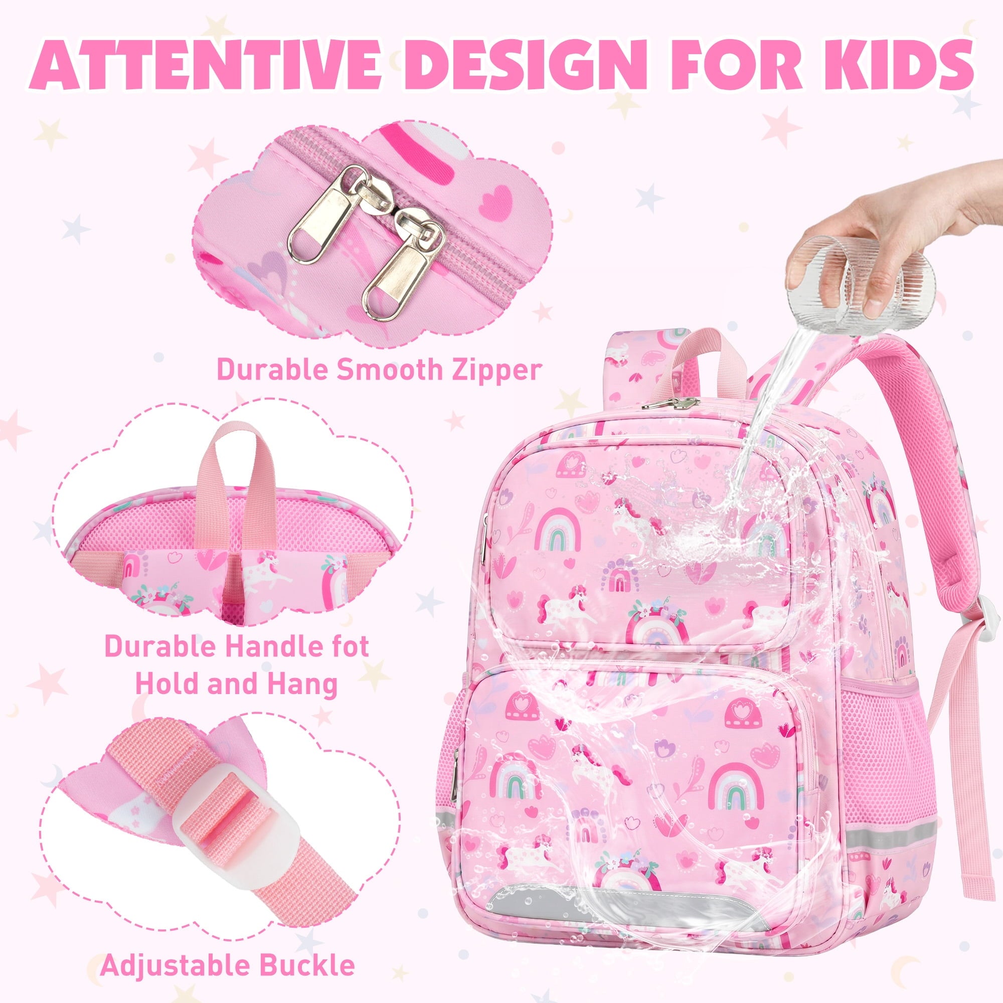 DAKIMOE Toddler Backpack for Girls Boys Kids Backpacks Cute Kindergart