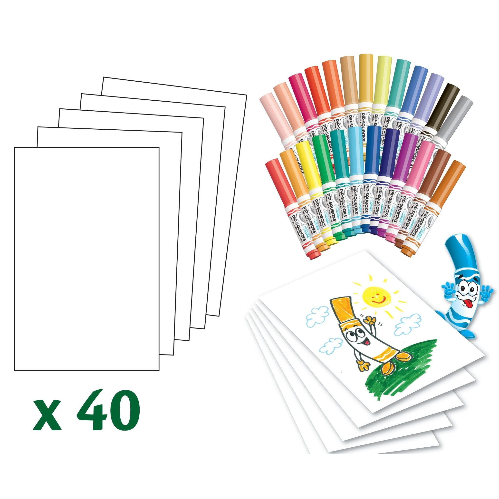 Crayola Pip Squeaks 25 Washable Markers Set, Back to School Essentials