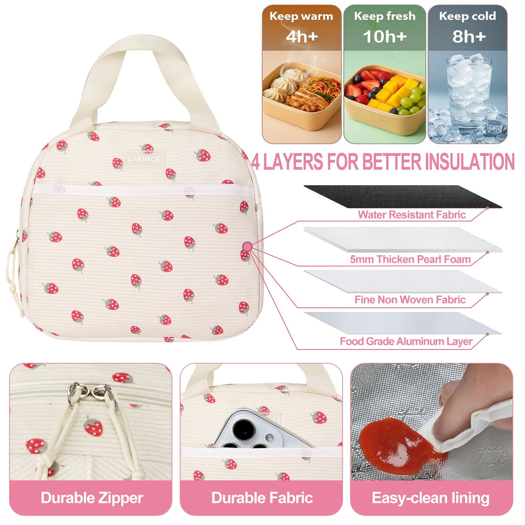 DAKIMOE School Backpack 3 Sets Corduroy Backpack for Teen Laptop Backp