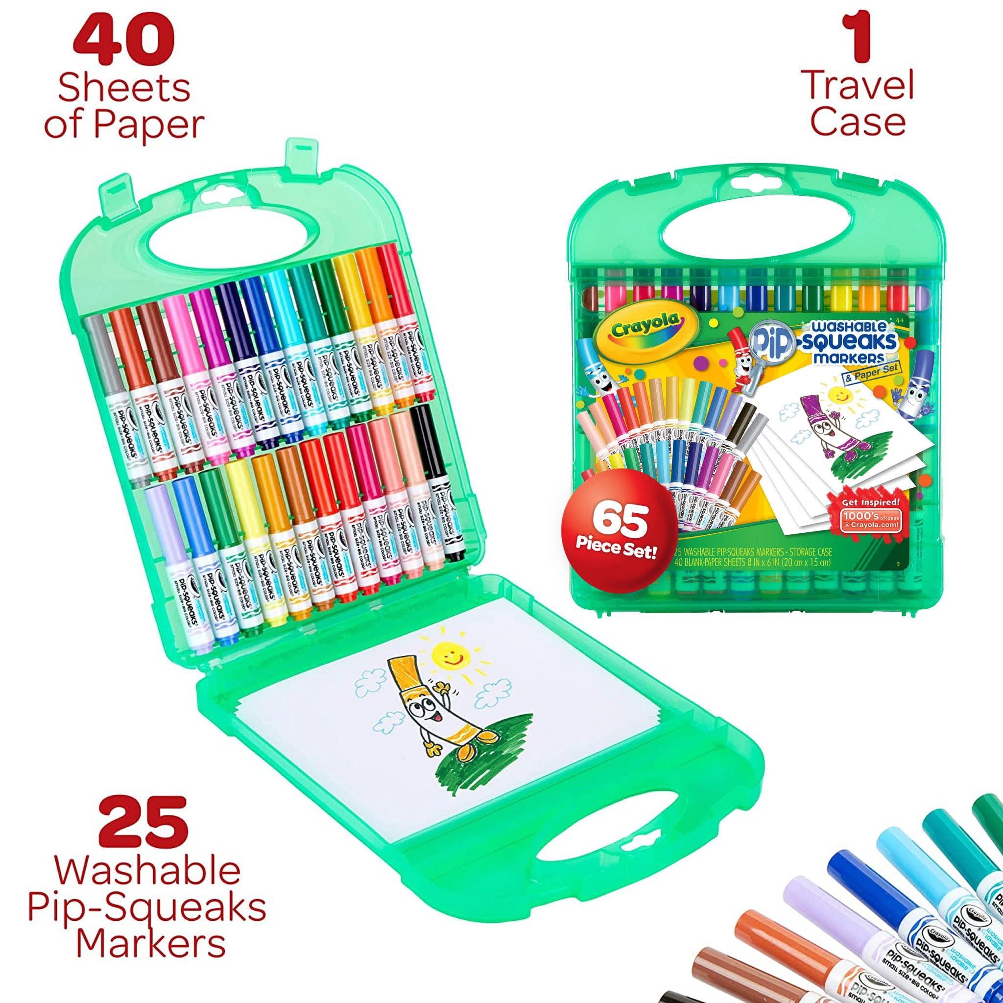 Crayola Pip Squeaks 25 Washable Markers Set, Back to School Essentials