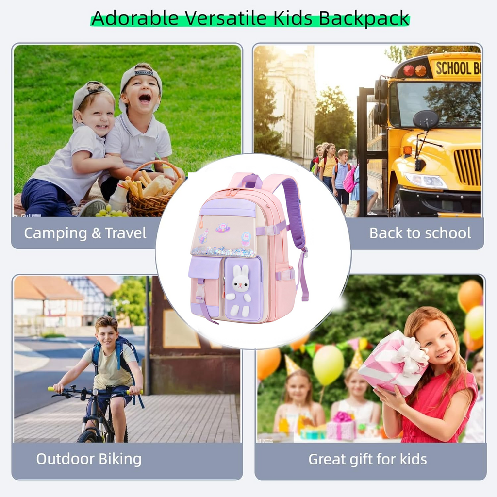 Lvelia School Backpacks for Girls, Large Capacity Fashion School Bag f